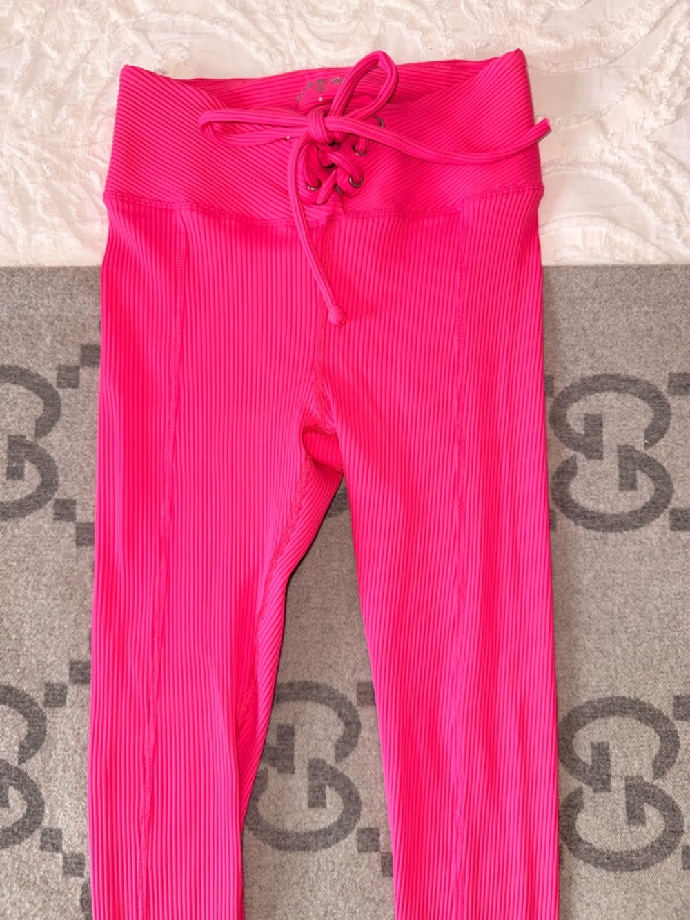 Year of Ours Ribbed Football Lace-Up Leggings - Picture 3 of 10